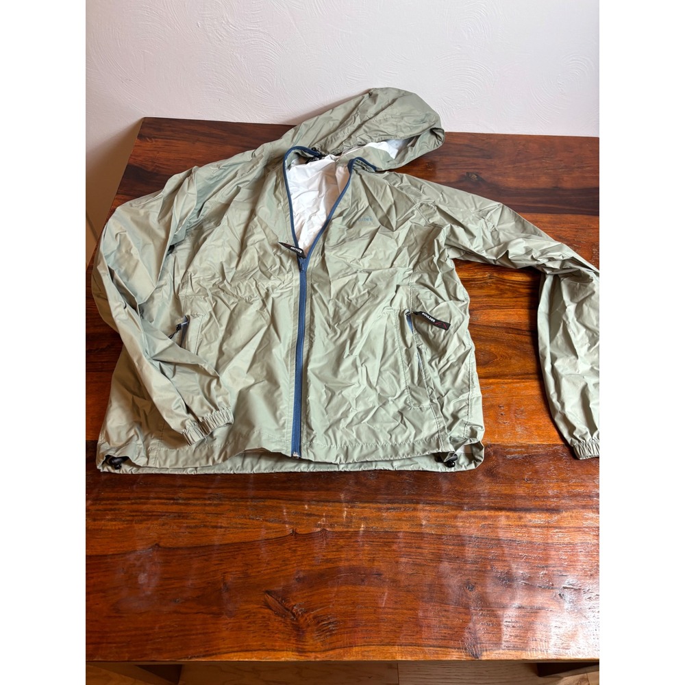 Boulder Lightweight Hooded Windbreaker Jacket Women's Large Green Zip Up‎